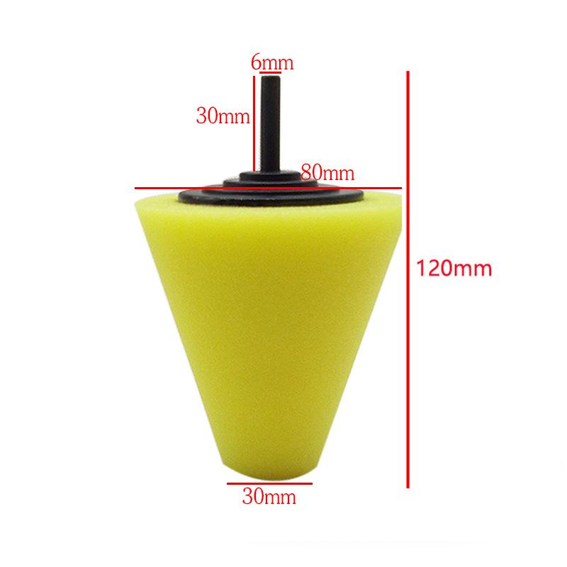 Car Burnishing Foam Sponge Power Drill Tool Polishing Sponge Pad Cone Shaped Buffing Tools Set for Car Polisher Wheel Hub
