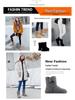 Korean Style Mid-Calf Snow Boots for Women - Warm, Non-Slip, Cowhide, Velvet Lined, Fashionable & Versatile for Winter 2025