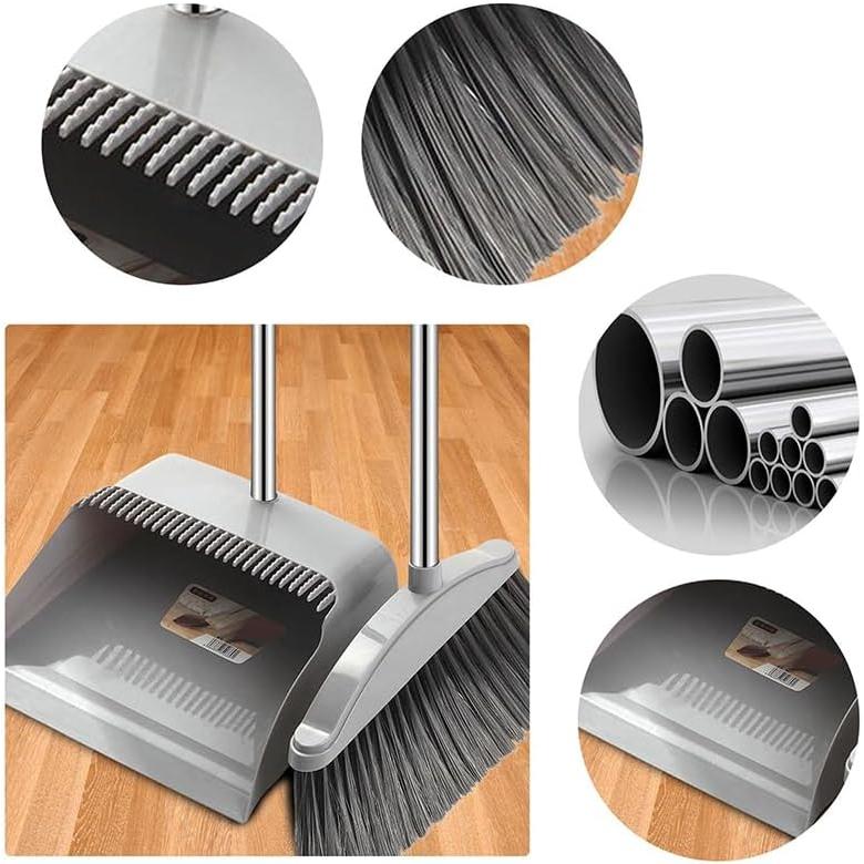Broom with dustpan, dustpan, cleaning set, hand broom brush, indoors, outdoors, entryway cleaning, easy, broom, tabletop, desk top, storage, cleaning