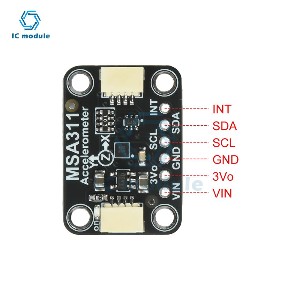 MSA311 3-Axis Accelerometer Module DC 3-5V Compatible with STEMMA QT/Qwiic No Soldering Required for STEMMA QT/Qwiic