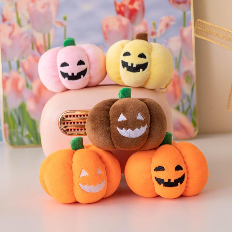 Halloween Luminous Pumpkin Plush Doll and Pendant Ornament for Kids