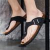 Kork-Hausschuhe Herren Freizeit Komfort Sandalen Sommer Flip-Flops Outdoor Anti-Rutsch StrandSchuhe Mode Jugend Atmungsaktiv Trend Hausschuhe