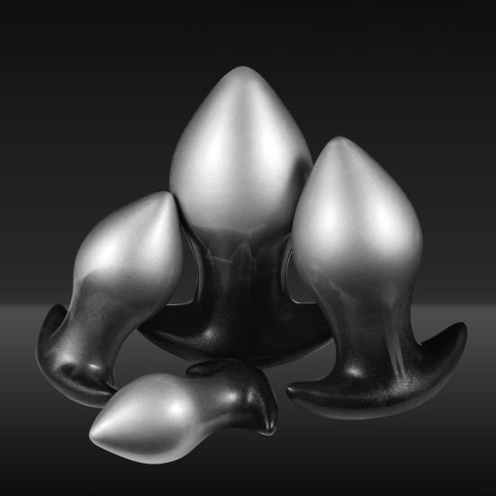 Silicone Anal Plugs Body-Safe Graduated Size Butt Plugs for Beginners Advanced Ergonomic Flexible Reusable Discreet Adult Toy