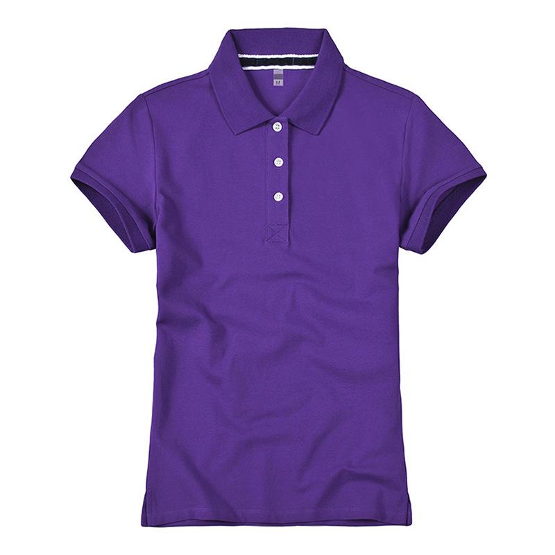 Korean Style Women's Slim Fit Short Sleeve Polo Shirt