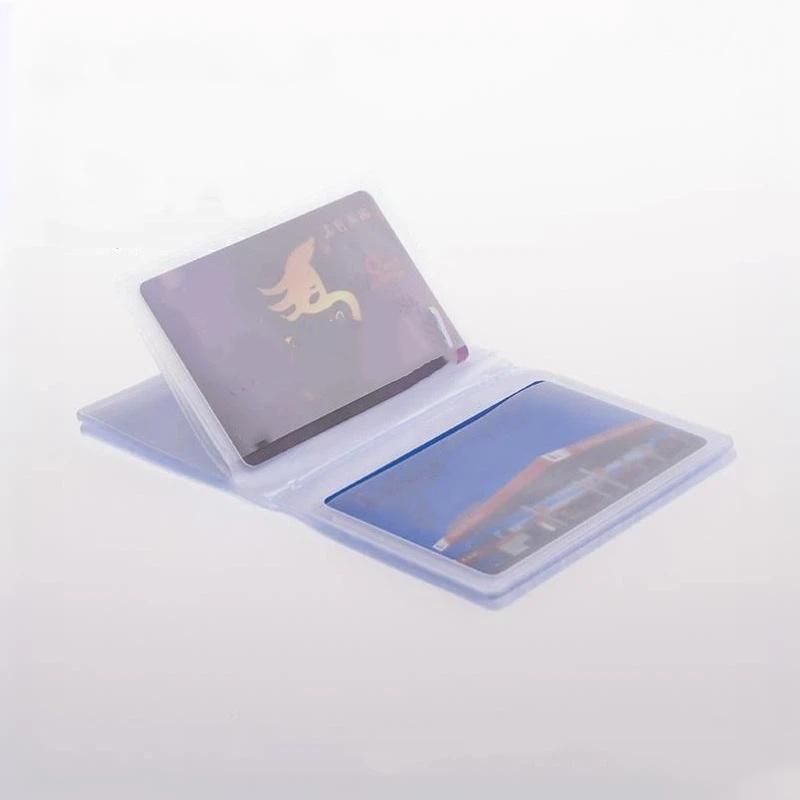 6/10/12 Sheets Cute Semi Transparent Pvc Folded Credit Card Holder Inner Pages Office Supplies