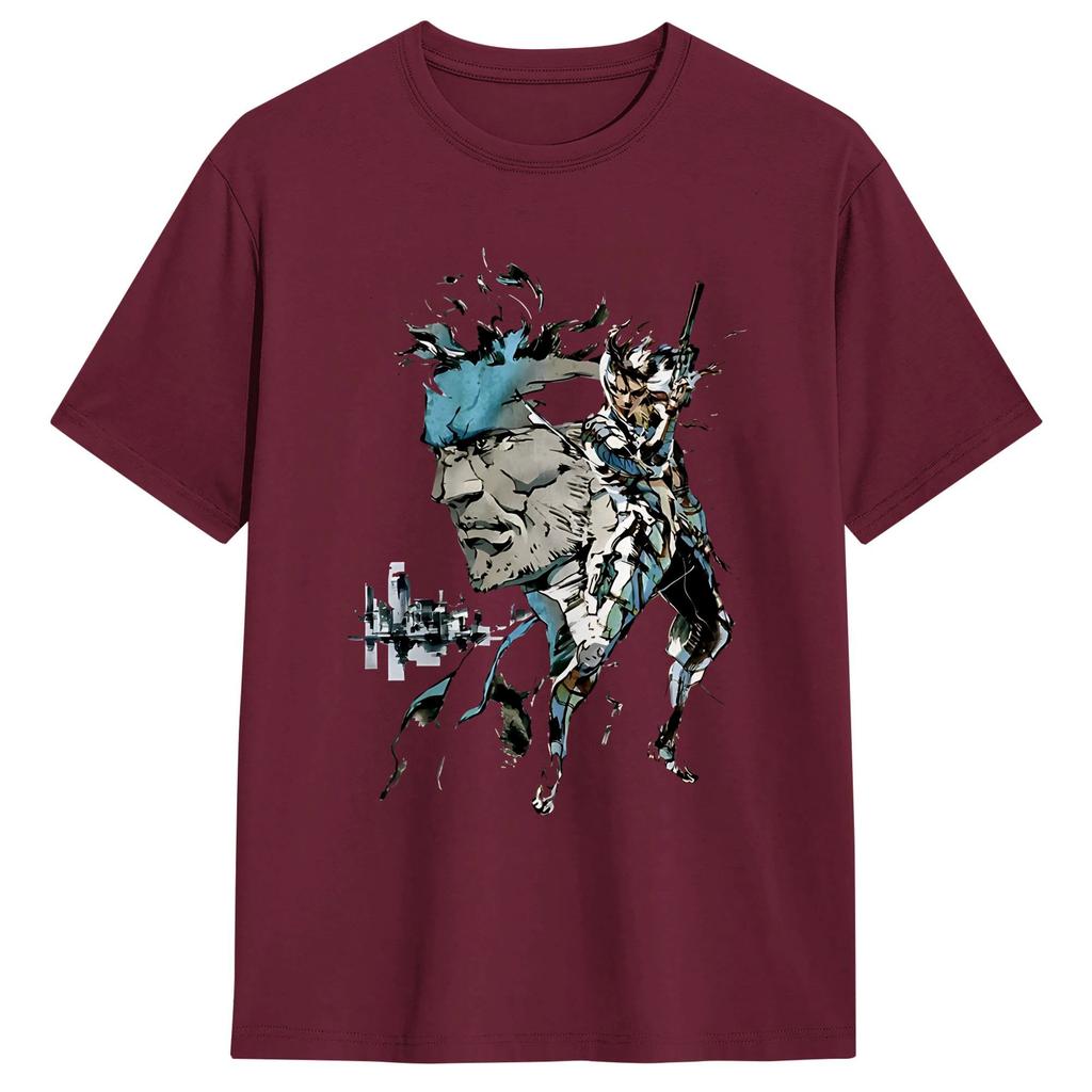 Unisex T-shirt Metal Gear Solid Snake MGS Crazy Ren Bomull T-shirt Kortärmad T-shirt Rundhalsad Kläder 4XL 5XL 6XL