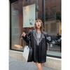 Street Style Cool Leather Suit Jacket for Women In Autumn