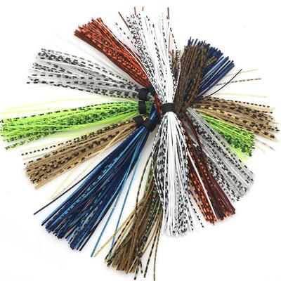 44 Strands Baitfish Silicone Skirts Fly Tying Material Mixed Color Jig Squid Skirt Barred Color Glitter Buzzbaits Spinner Pesca