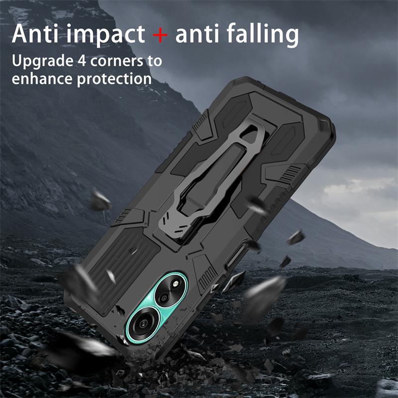 Military Armor Belt Clip Stand Case for OPPO Reno 10 Pro 5G Protective Magnetic Business Shockproof Full Protection Cover