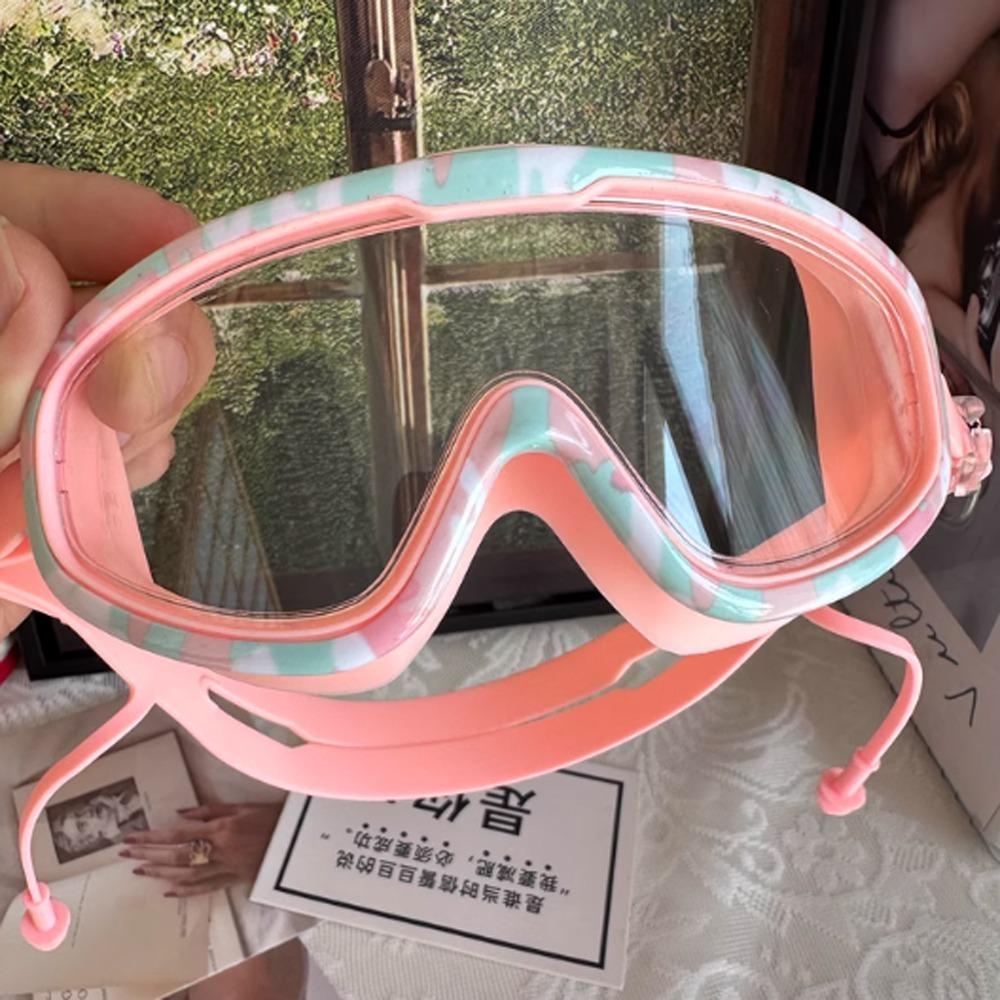 Large Frame Kids Swim Goggles with Ear Plug Diving Goggles Set Unisex Swimming Goggles  Youth