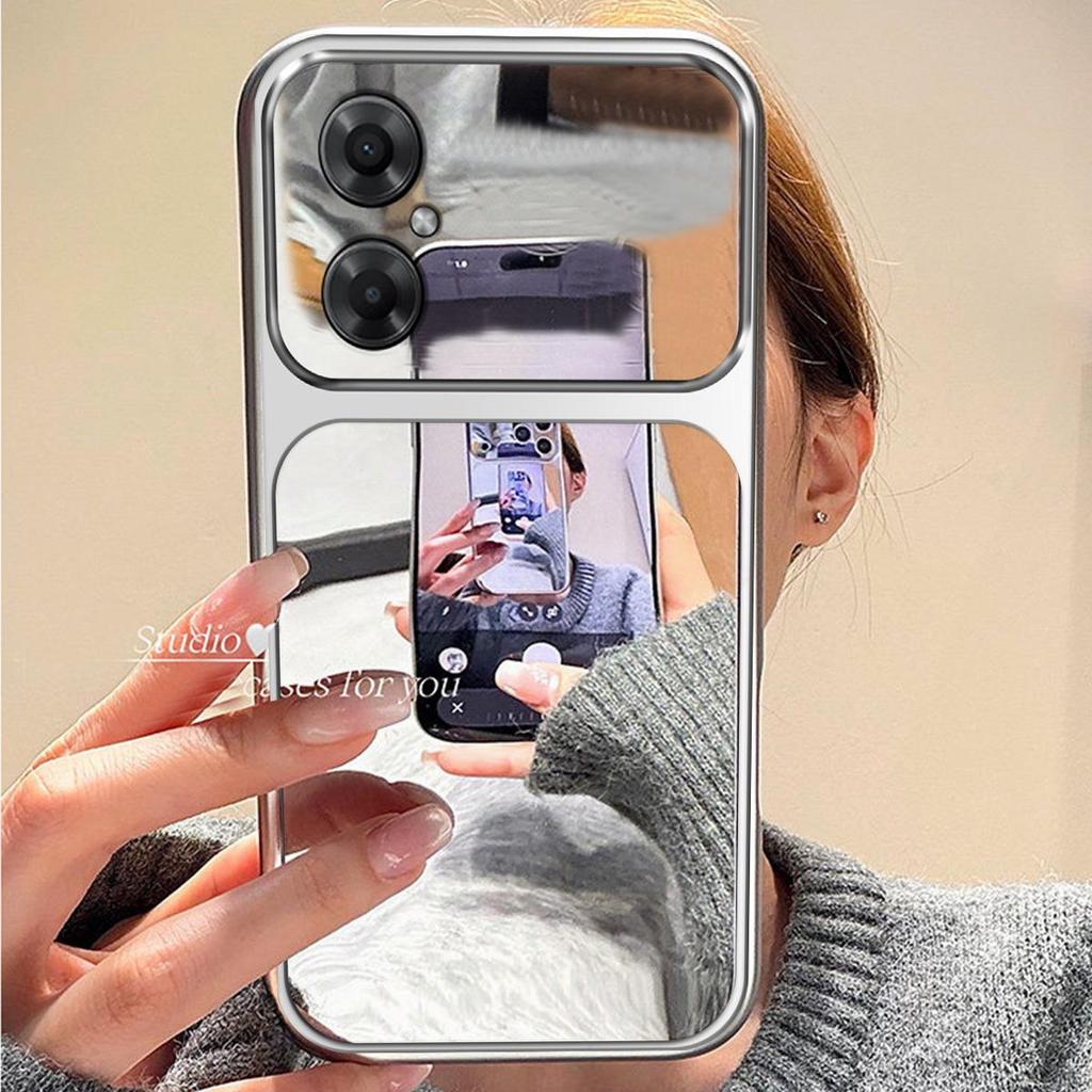 Case for Xiaomi Redmi Note 12 5G,POCO X5 5G Trending Big Window Cover Mirror Phone Casing
