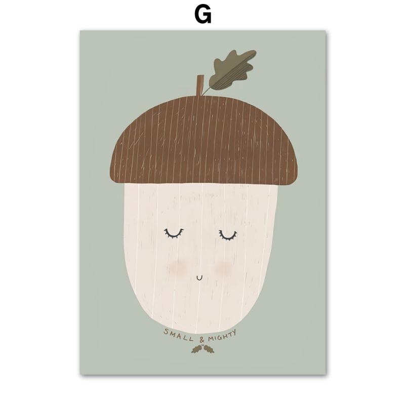 Nordic Retro Poster And Prints Wall Pictures Baby Kids Room Decor Cartoon Rabbit Fox Mouse Goose Duck Wall Art Canvas Painting