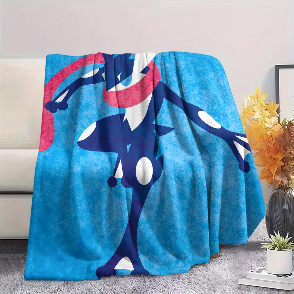 Φανελένια Κουβέρτα με Εκτύπωση Greninja, Υψηλής Ποιότητας, Άνετη για Όλες τις Εποχές, Διακόσμηση Σπιτιού, Ζεστασιά και Άνεση