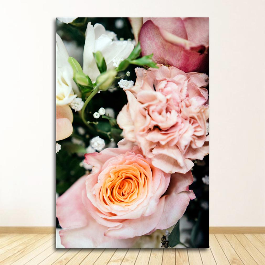 Malba na plátně Nordic Decor Elegantní Pivoňka Květinová fráze Plakát a tisk Nástěnný obraz do obývacího pokoje Domácí dekorace
