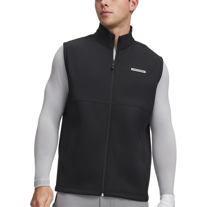 Under Armour Casual Knitted Stand Collar Zipper Vest Men vests 6009747-001 M