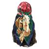 90*90cm Elegant Floral Printed Square Scarf Hijab Women Luxury Stain Silk Hair Wraps Muslim Fashion Foulard Shawl Neckerchief