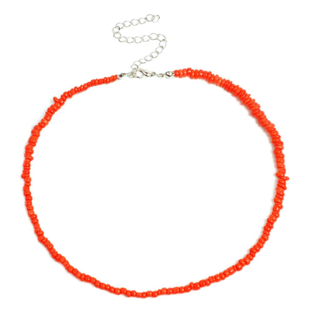 

Богемные радужные бусины ручной работы, колье-колье, ожерелье ярких цветов, женские ювелирные изделия оранжевый