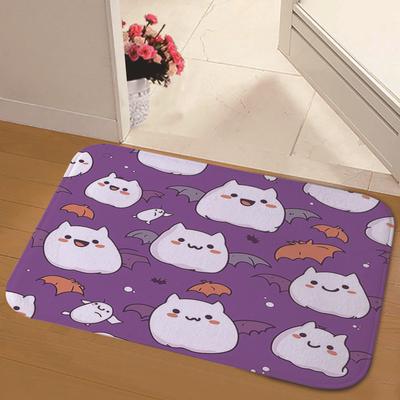 Halloween Kreslený Obličejovka Koupelnová Rohožka ke Dveřím Vstupní Rohožka Koupelnový Absorpční Protiskluzový Koberec Domácí Dekorace