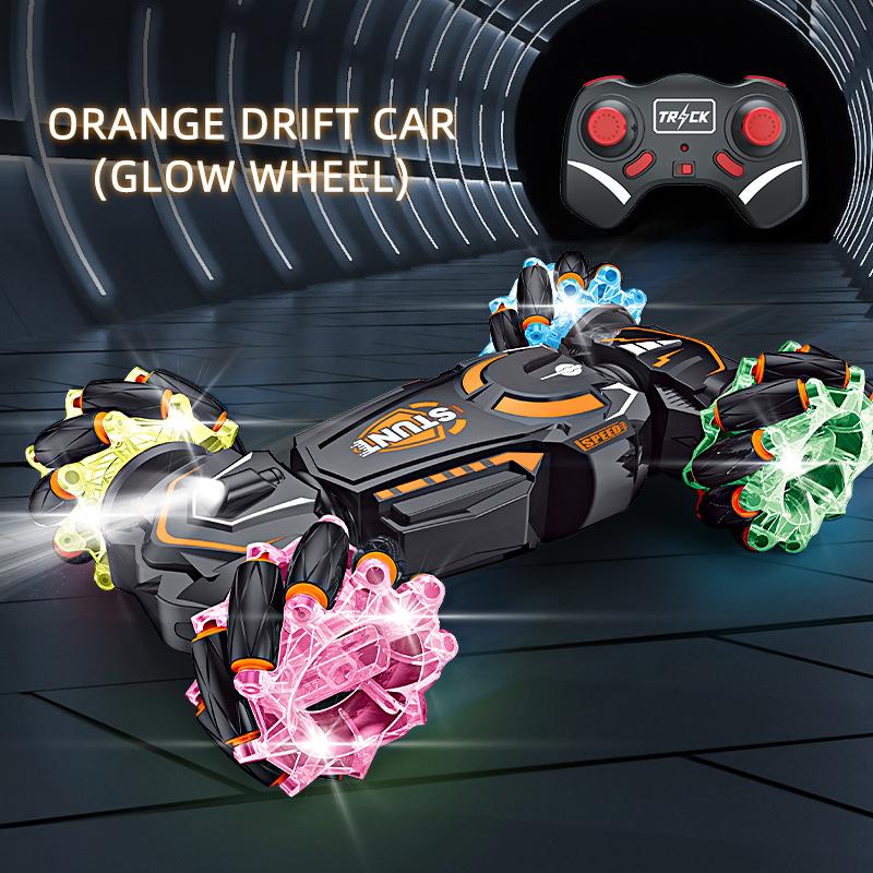 4WD RC Stunt Car, 2.4G Wireless Remote Control Cars with RC Watch Gesture Sensor LED Rotation Drift, Gift Electronic Toy for Kids Boys