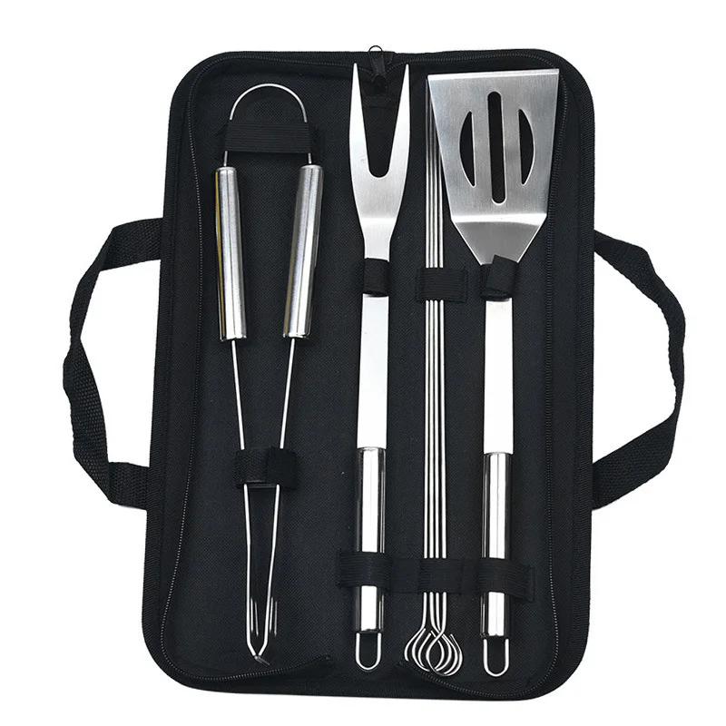 Tragbares Grillwerkzeug-Set für den Außenbereich, Grillset, Grillset, Spatel, Clip, Spieß mit Stoffbeutel zur Aufbewahrung, Grillwerkzeuge