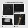 Lilang Men's Slim-Fit Low-Rise Tech Black Jeans