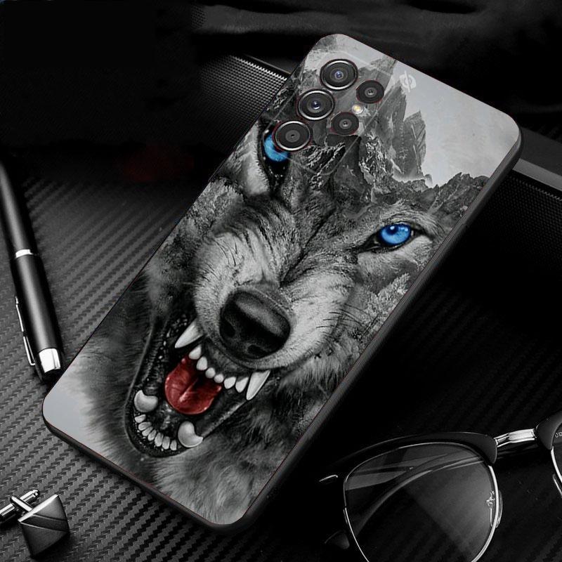 

Phone Case For Samsung Galaxy S25 S24 S23 S22 S21 Ultra S24 S23 S22 S21 S25 Plus S24 S20 FE Animal Wolf S22 5G