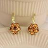 New Trendy Purple Crystal Earrings Temperament Small Exquisite Stud Earrings High Sense Fashion Earrings Women