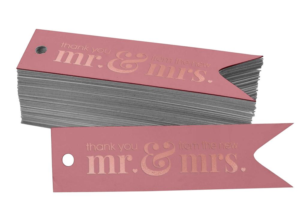 Inkdotpot Pack Of 100 Thank You From The New Wedding Favor Paper Tags Craft Real Gold Foil Hang