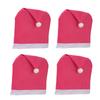 6PCS Christmas Chair Covers, Santa Hat Xmas Chair Covers, Christmas Decorations Indoor Chair Covers For Indoor Kitchen Dinning Room Home Office