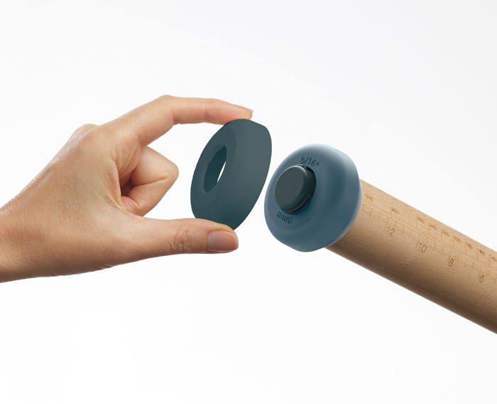 Rouleau À Pâtisserie - Joseph Joseph - 40114 - 5 Anneaux Amovibles - Bois - 42x6,4x6,4 Cm