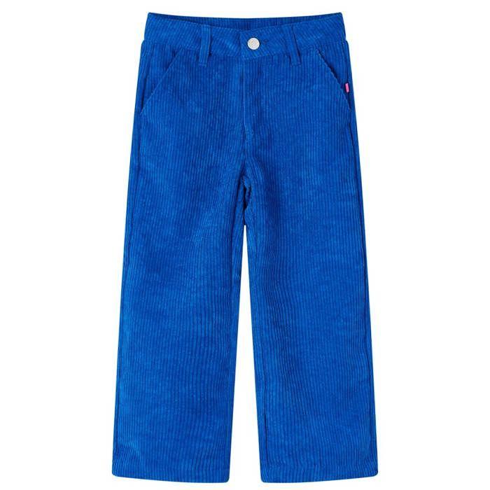 Pantalons pour enfants velours côtelé bleu cobalt 92/104/116/128/140
