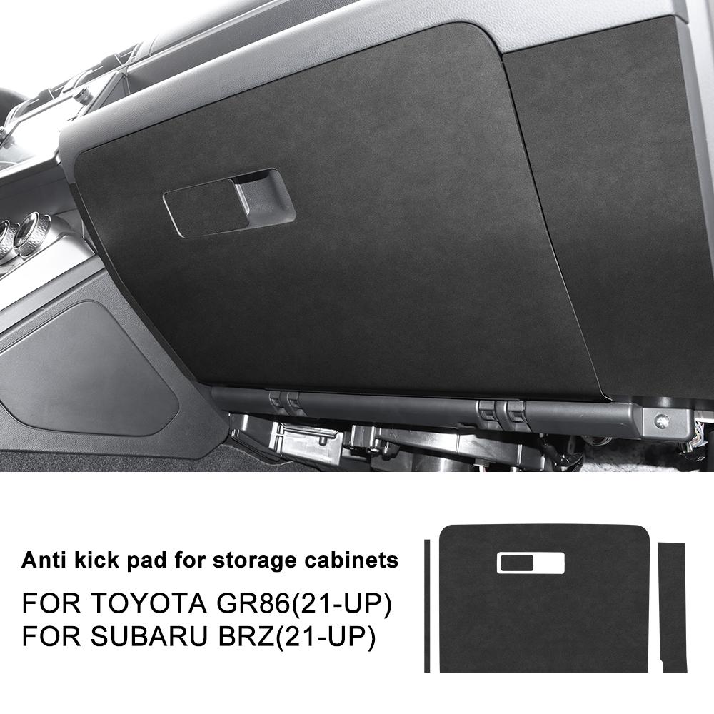 

For Subaru BRZ/ Toyota GR86 2025 2025 2025 2025 2025 LHD RHD Car Copilot Box Anti-kick Suede Carbon Fiber Style Protect Sticker