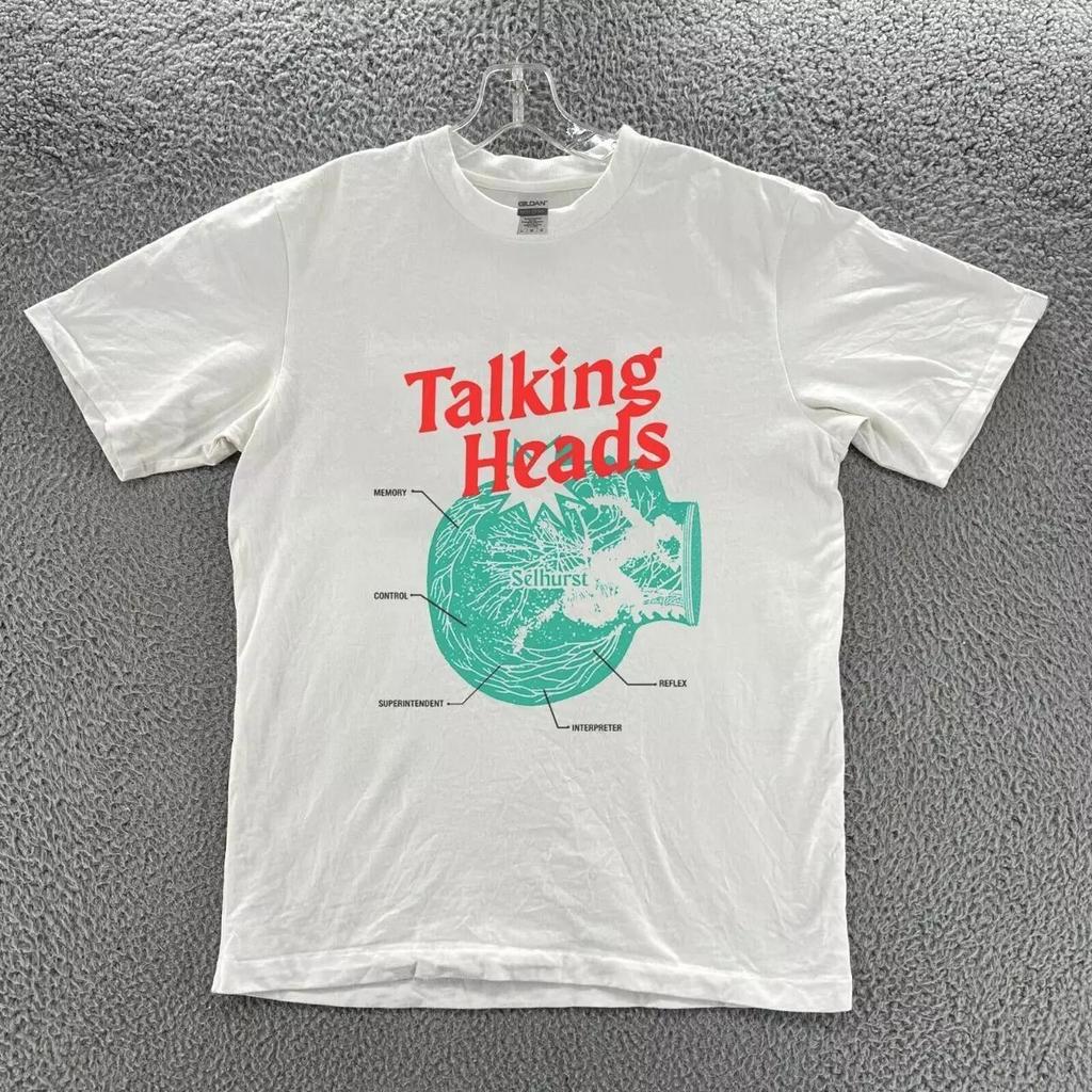 Talking Heads Band Retro Style Vtg T Shirt Reprint Heavy Cotton