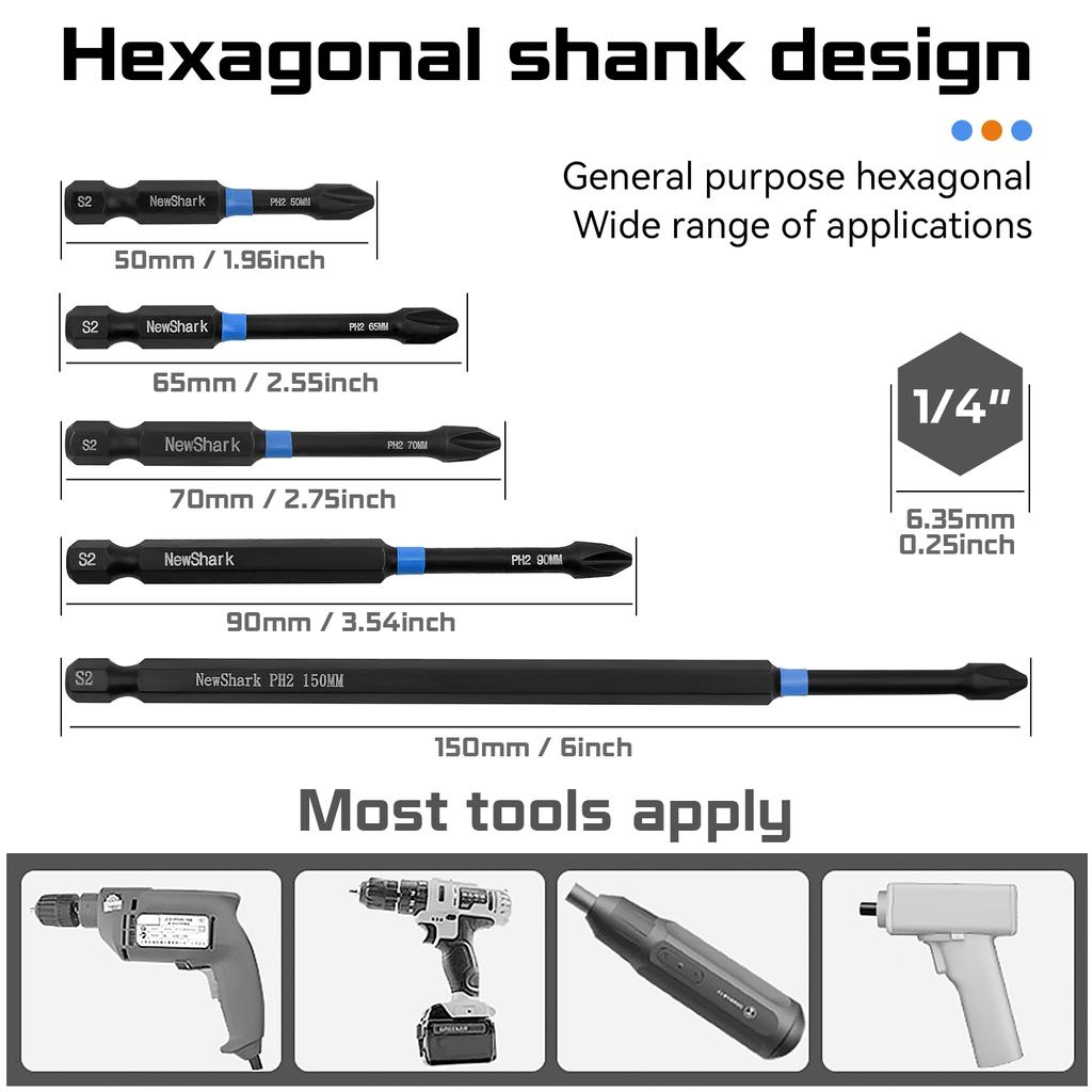 High strength electric drill anti slip ph2 Screwdriver Bits head, high hardness, strong magnetic, double cross anti impact
