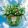 Linglan Flat Double Sided Printed Decorative Acrylic Pendant Spring Decorative Pendant