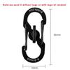 Outdoor Camping S Type Carabiner with Lock Mini Keychain Hook Anti-Theft Backpack Buckle Key-Lock Tool