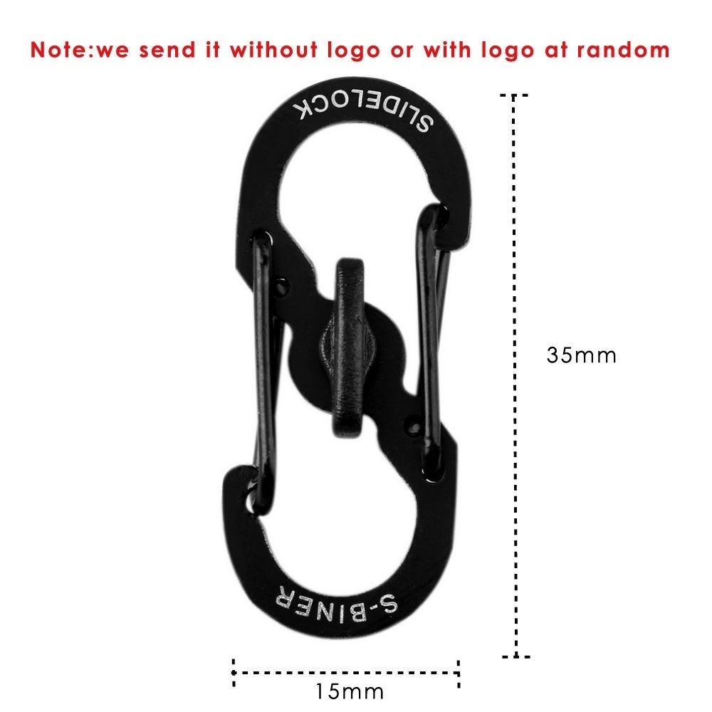 Outdoor Camping S Type Carabiner with Lock Mini Keychain Hook Anti-Theft Backpack Buckle Key-Lock Tool