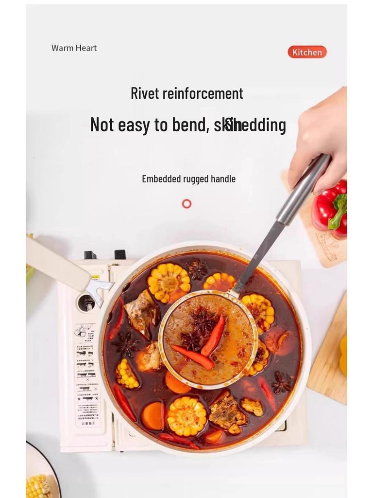 Sleva pro nováčky: Nerezová lžíce na oddělování oleje - Kuchyňská, pro velkou zátěž, 100 ok síto naběračka