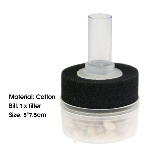Mini Fish Tank Filter with Maifan Stone Replaceable Water Absorbent Aquarium Filter with Hard Trachea Cleaning Tools