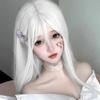 White Finger Synthetic Long Straight Hair Wig Daily Lolita Long Hair Wig Anime Universal COS Wig