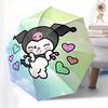 Kuromi, Sanrio Automatic Opening and Closing Parasol Compact Travel Umbrella with 8 Ribs for Women and Men Ideal Birthday/Christmas Gift, Ou