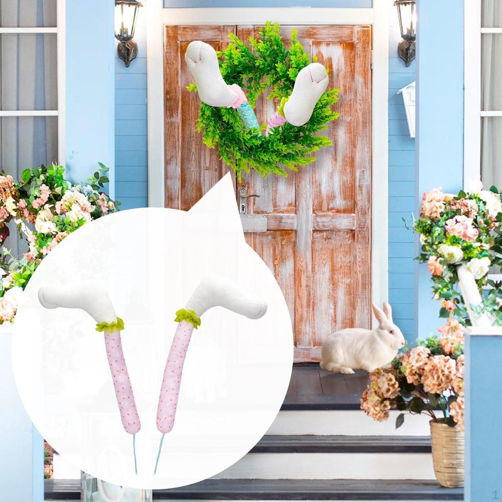 2 Pieces Easter Bunny Leg Decor Hanging Ornament Cute Photo Props Photography Garland Decoration for