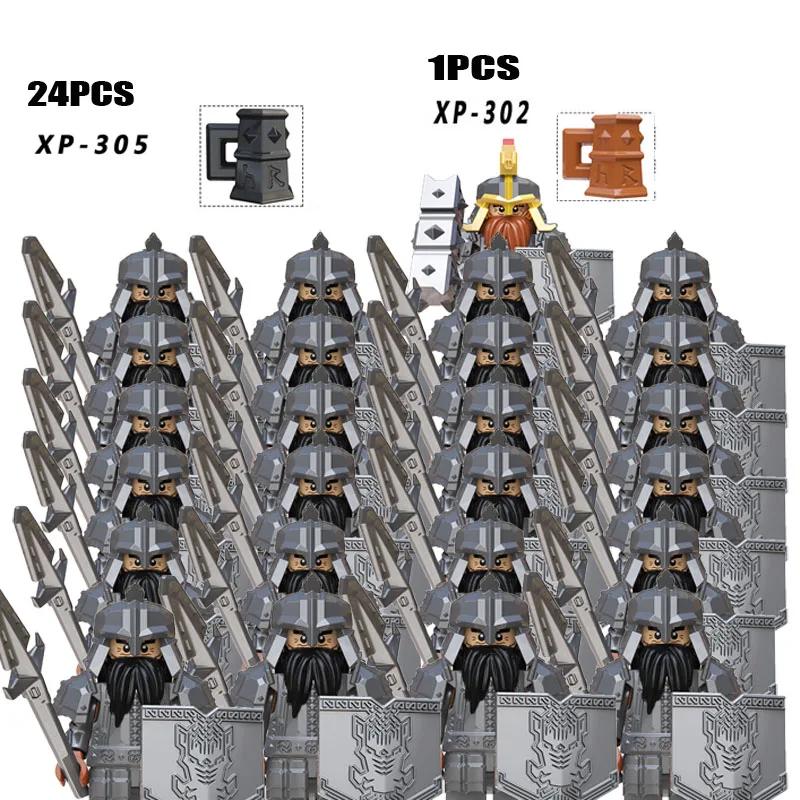 The Movie Monster-Lord Rings Dwarf Warrior Iron Foot Dane leader of the DWARVES Building Blocks Children Toys