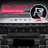 Car Logo Stickers, Front Grille Light Letter Logos & Blackening Stickers for Jetour Traveler Shanhai T2