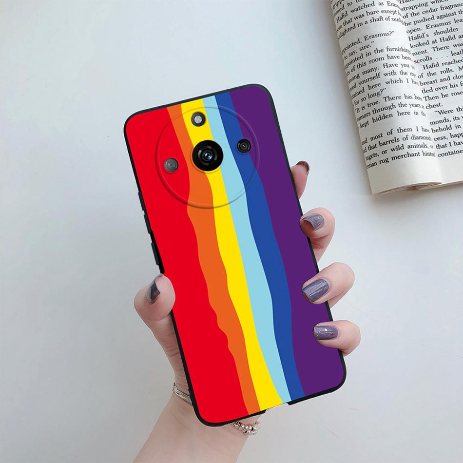 For Realme 11 Pro Plus Case Flower Girl Heart Cute Phone Case Back Cover For Realme 11 11Pro+ 5G Silicone Protection Bumper Capa