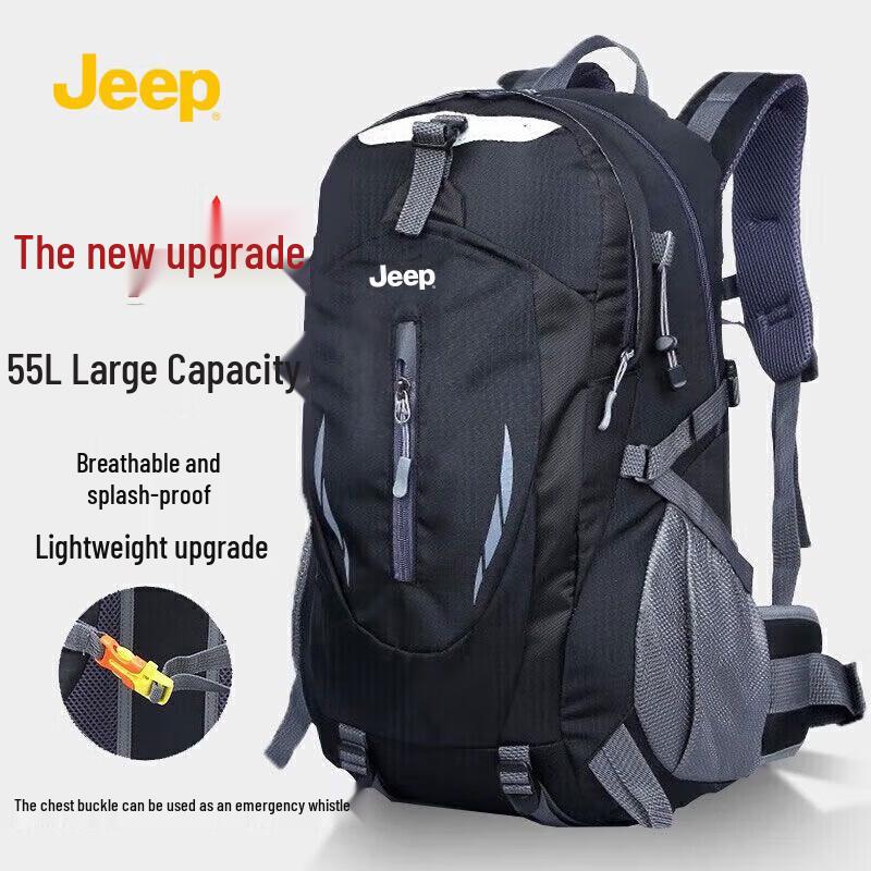 JEEP Men s Professional Outdoor Hiking & Travel Backpack (36L-55L)