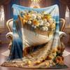 Floral Theme Blanket Soft High-Definition Digital Print All-Season Family and Friends Gift Cooling Blanket Soft Breathable 100% Polyester Perfect Gift