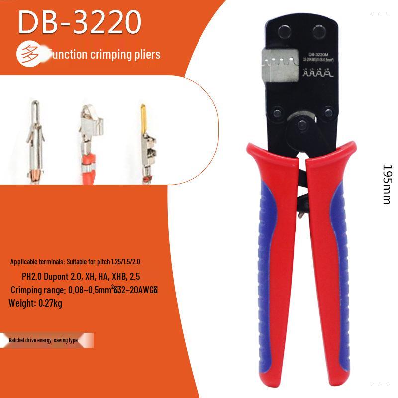 DuPont 2.54 & Molex 1.25 Multifunctional Small Terminal Crimping Tool 3220