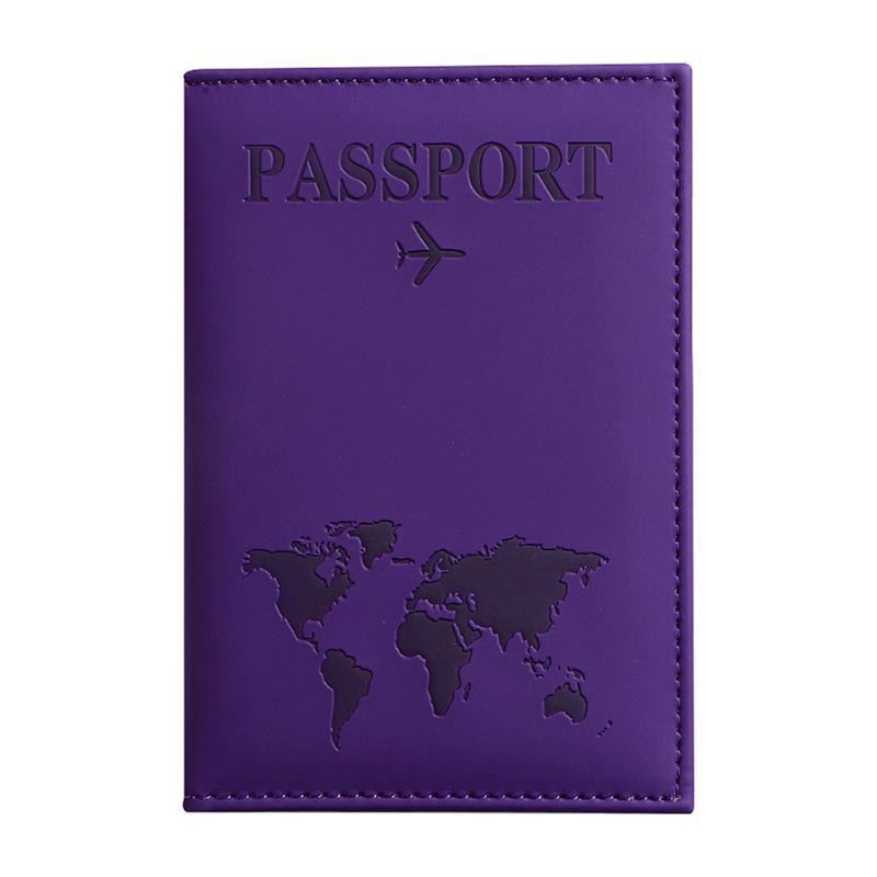 1pc Passport Holder Slim & Portable Map Essential Cruise Passport Cover for Travel PU