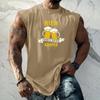 Men Sleeveless Tank Top Loose Fit Casual Streetwear Beer Festival Graphic Printed Muscle Shirt Summer Vacation Workout Gym Vest